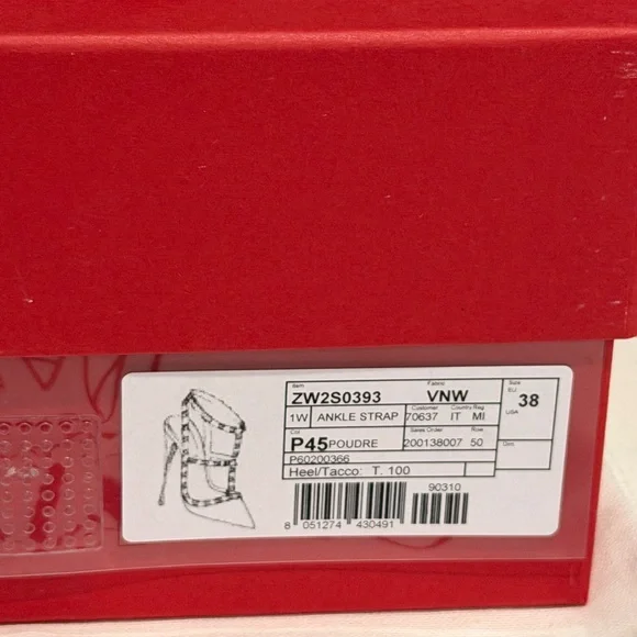 Valentino Nude Patent Rockstud Strappy Pointed Pumps - Picture 3 of 5